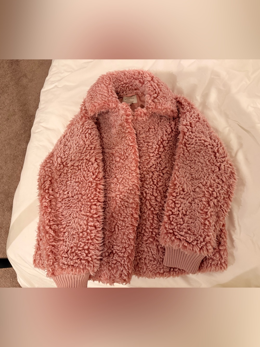 Ragdoll Plush Pink Faux-Sherpa Puffer Jacket - Picture 2 of 7